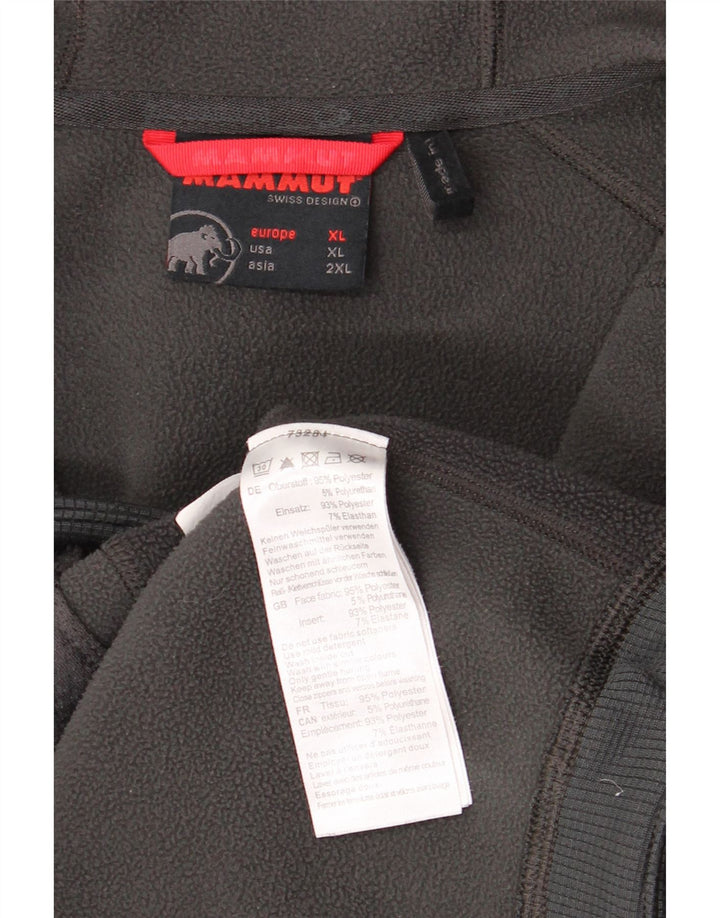 Suéter masculino Mammut com capuz e zíper gráfico XL cinza poliéster