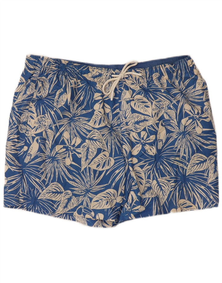 Shorts de natação masculino Marks & Spencer grande poliéster floral azul