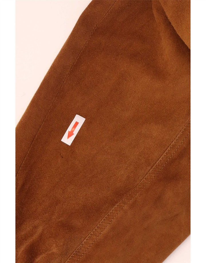 Jaqueta bomber masculina de camurça Conbipel Reino Unido 42 XL bege