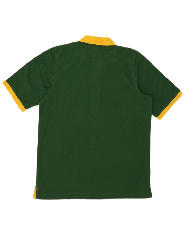 Adidas Mens Graphic Rugby Polo Camisa Verde Médio