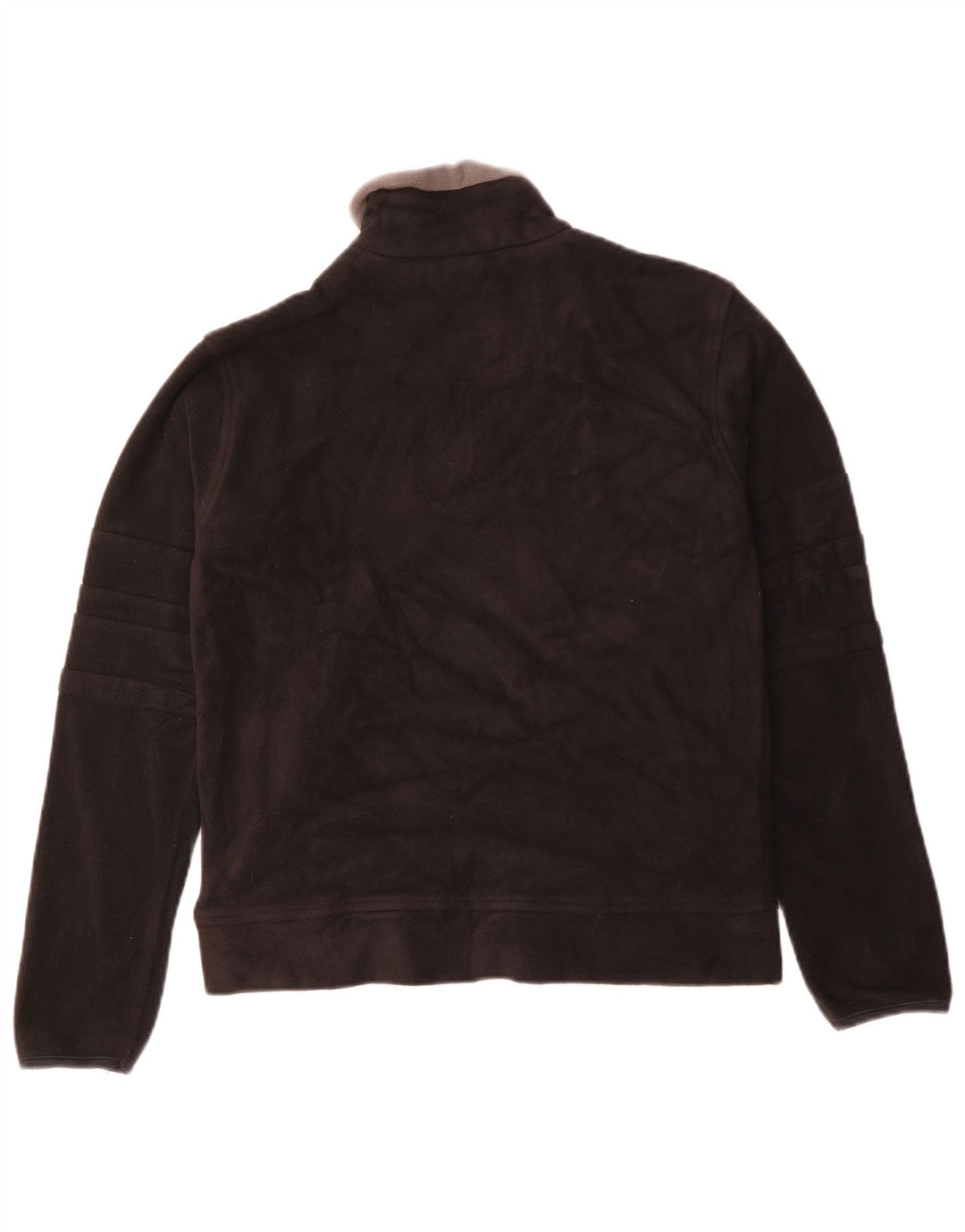 Suéter de lã feminino Lotto com zíper e gola UK 14 grande poliéster preto