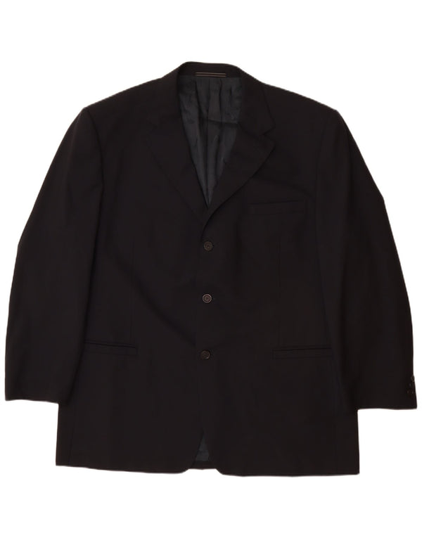 Jaqueta blazer masculina clássica de 3 botões VERSACE Reino Unido 42 XL azul marinho