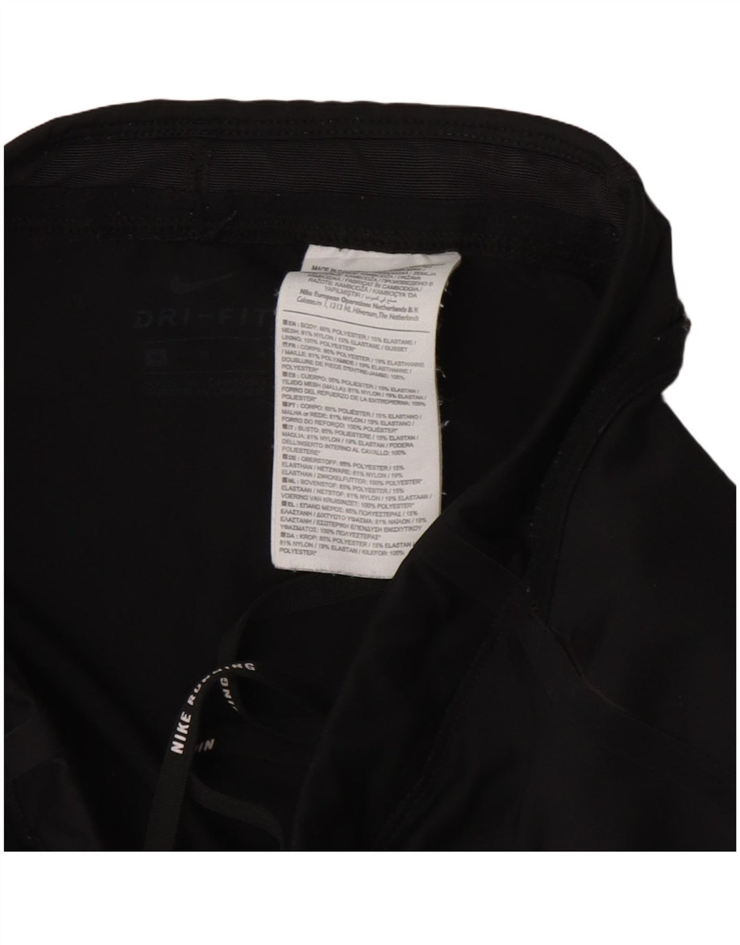 Leggings Nike Dri Fit UK 12 Médio Preto Poliéster