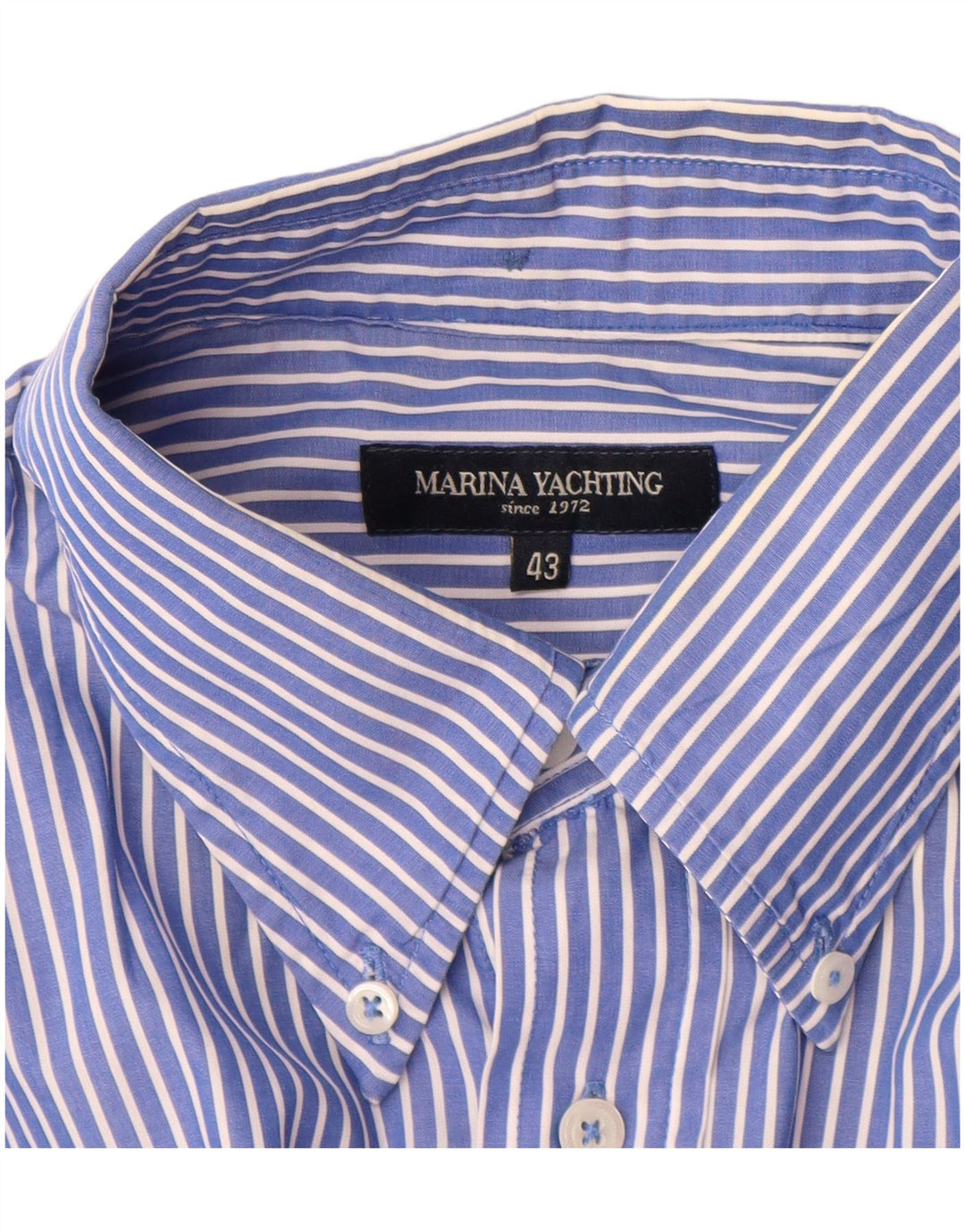 Camisa masculina Marina Yachting tamanho 43 listra azul grande