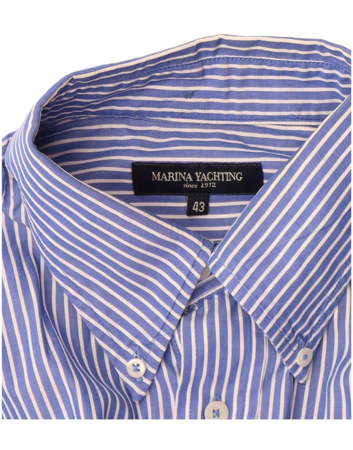Camisa masculina Marina Yachting tamanho 43 listra azul grande