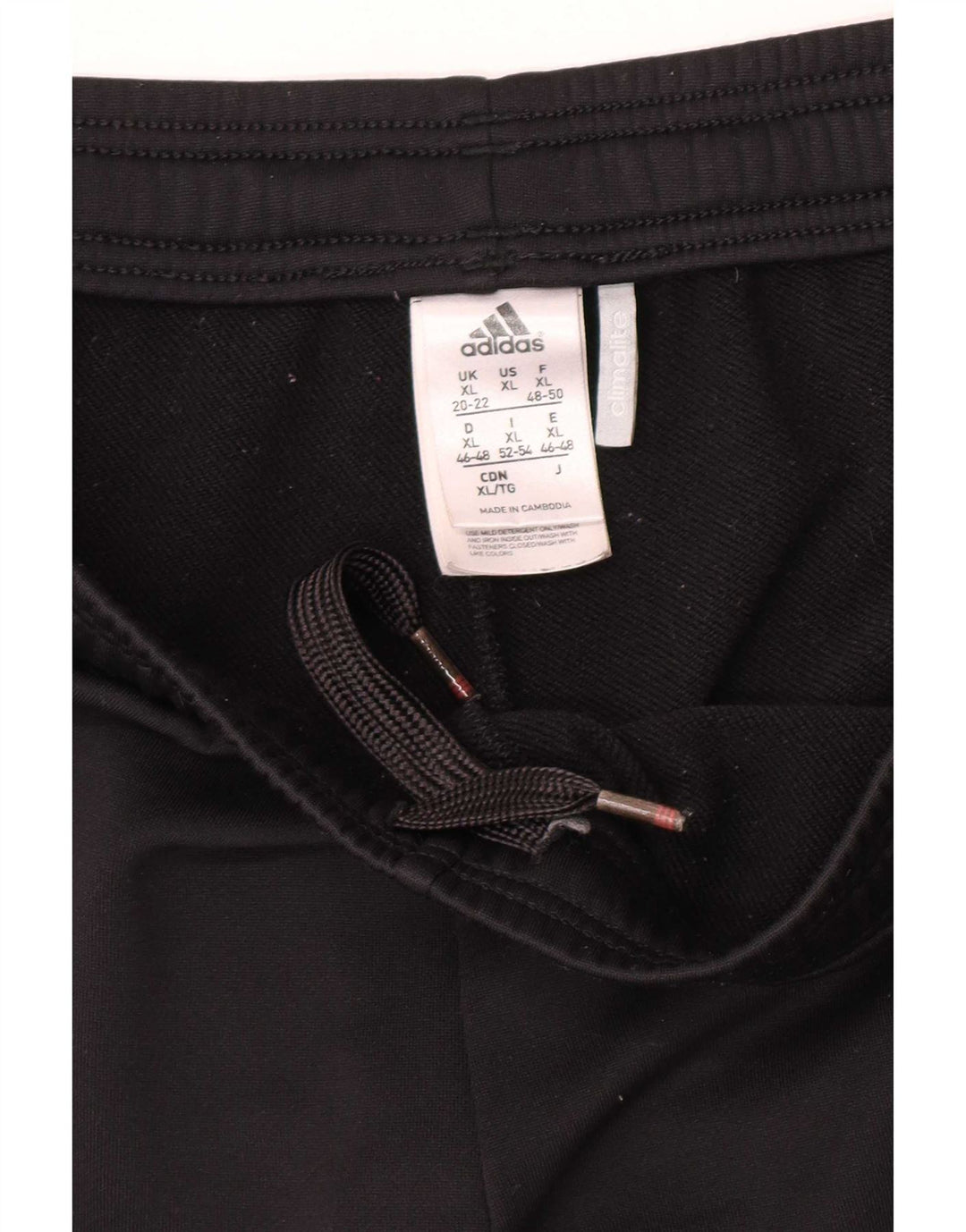 Calças de treino femininas Adidas UK 20/22 XL preto poliéster
