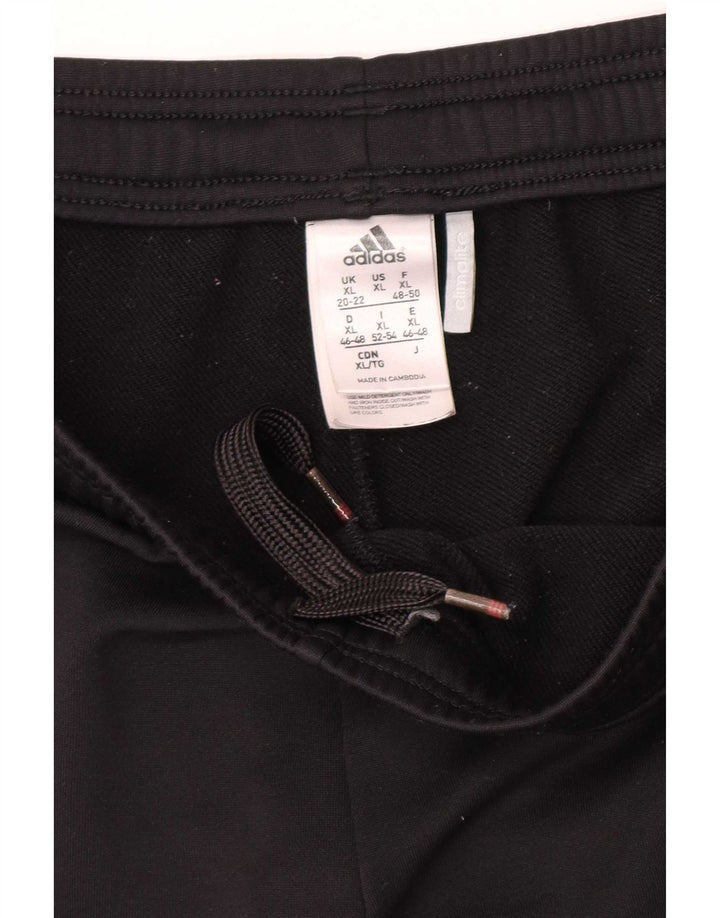 Calças de treino femininas Adidas UK 20/22 XL preto poliéster