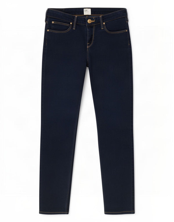 Lee Womens Scarlett Super Skinny Jeans W27 L27 Azul Marinho Algodão