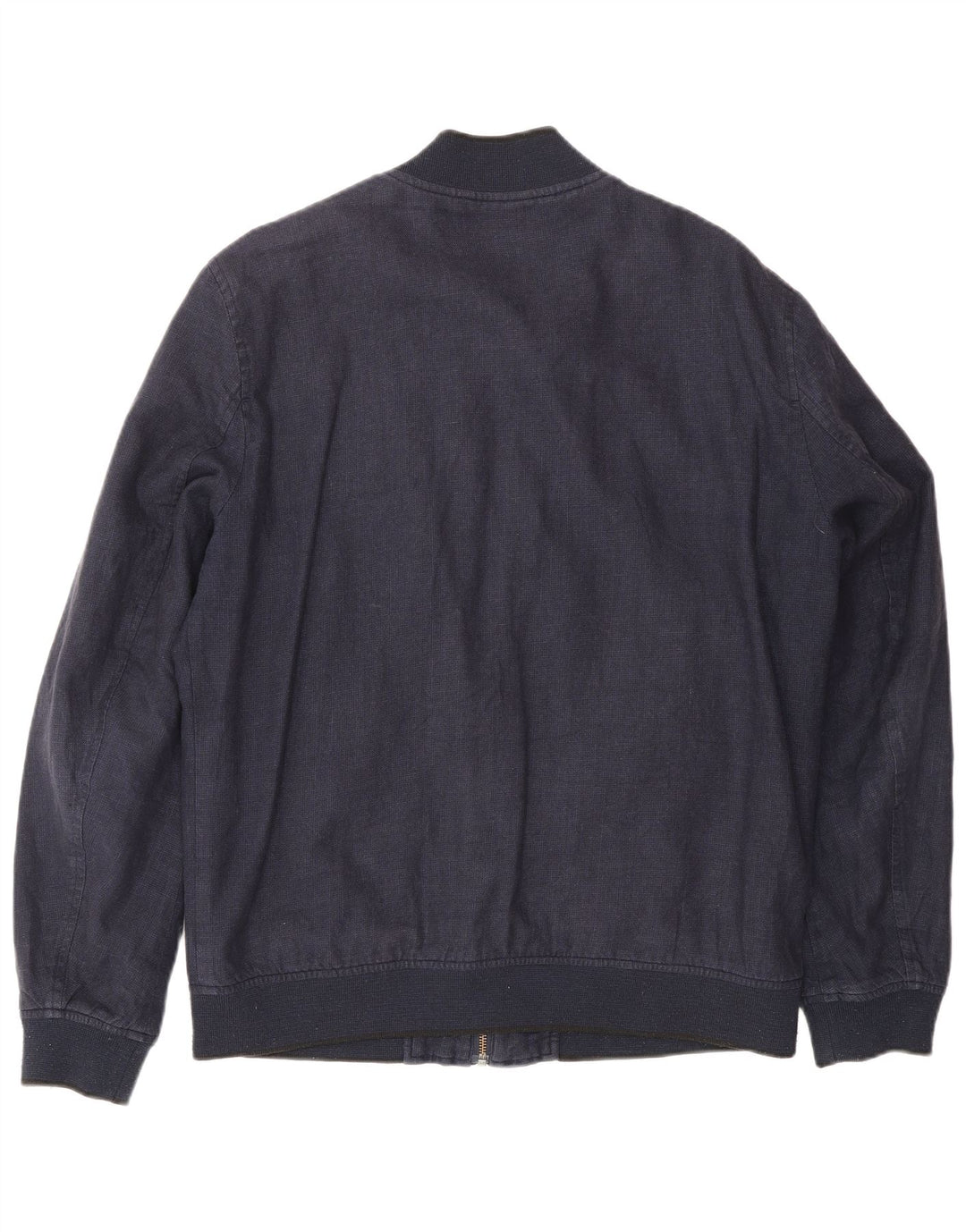 Jaqueta bomber masculina Ted Baker tamanho 4 grande linho azul marinho