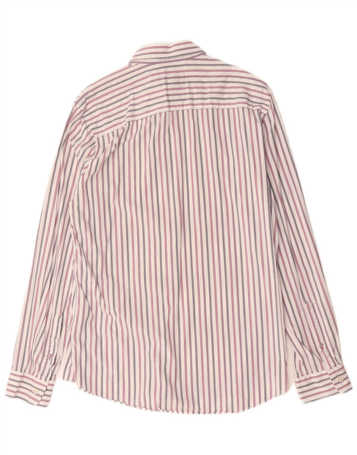 Camisa masculina Coastal Fit Crew Clothing de algodão listrado multicolorido médio