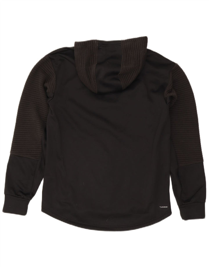 Adidas masculino Climawarm Zip moletom com capuz médio preto poliéster