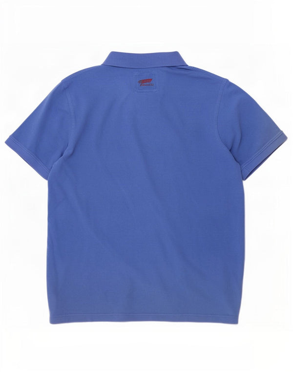 Camisa Polo Masculina Crew Clothing XL Azul Algodão