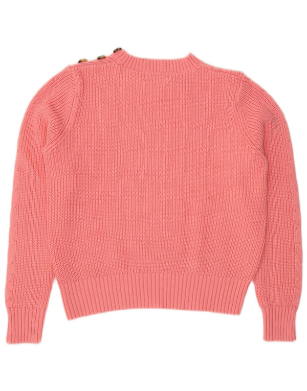 Suéter feminino Marks & Spencer com gola redonda e gola redonda Reino Unido 14 médio rosa