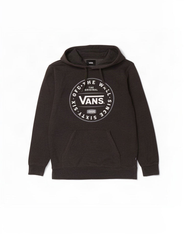 Vans masculino gráfico moletom com capuz pequeno algodão cinza