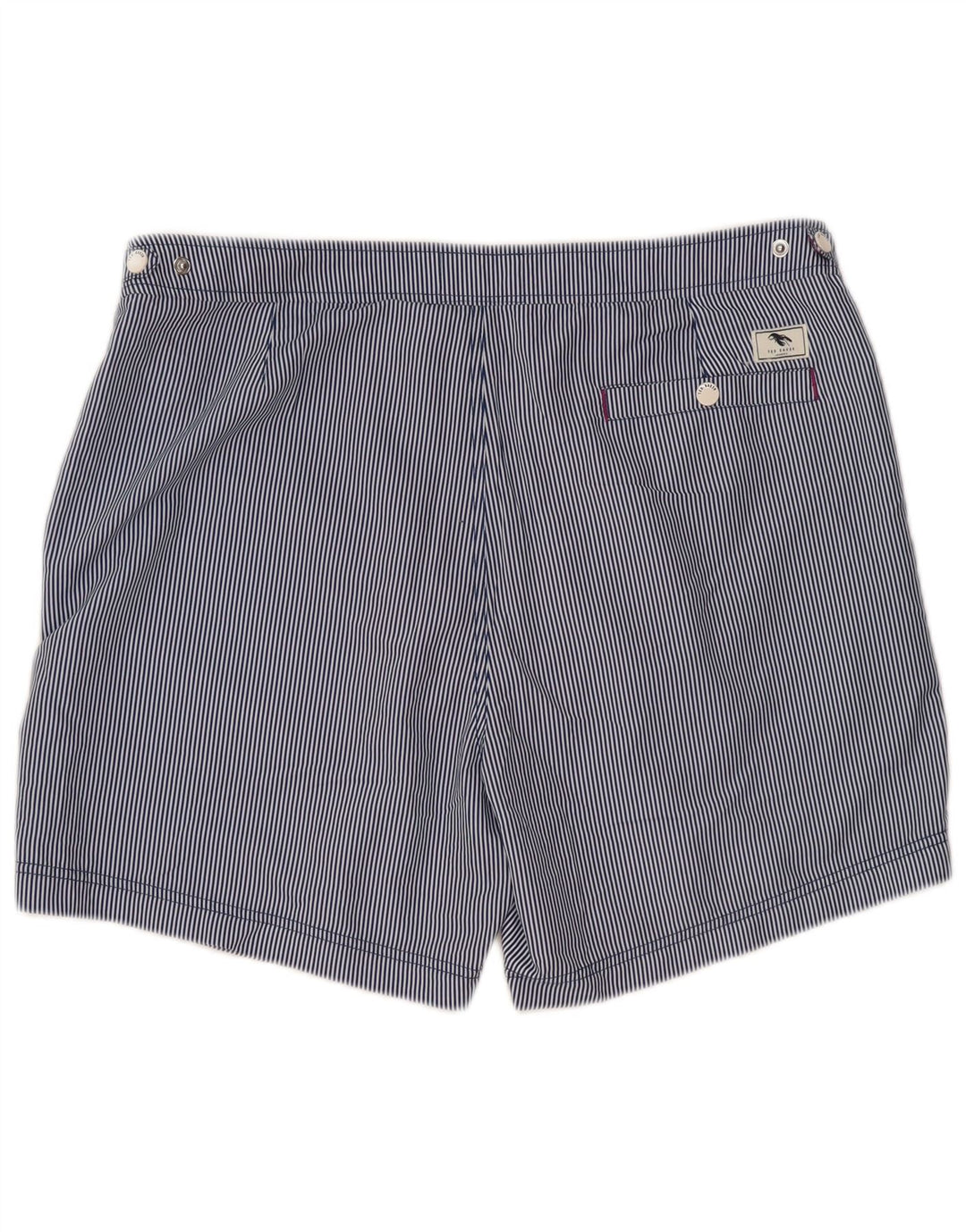 Shorts chino masculino TED BAKER tamanho 5 XL W38 poliéster listrado azul