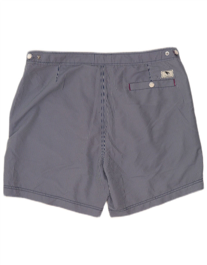 Shorts chino masculino TED BAKER tamanho 5 XL W38 poliéster listrado azul