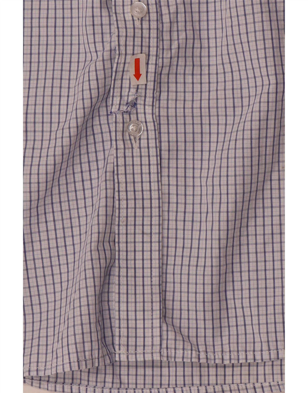 Camisa masculina de ajuste regular Chaps tamanho 16 16,5 grande azul guingão viscose