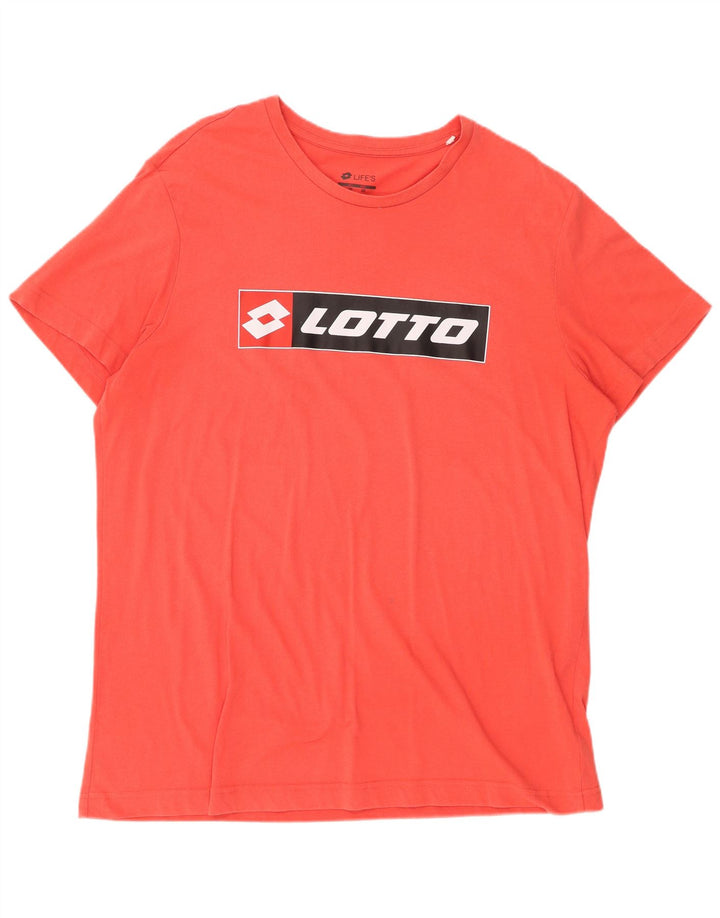 Camiseta gráfica masculina LOTTO Top 2XL vermelho