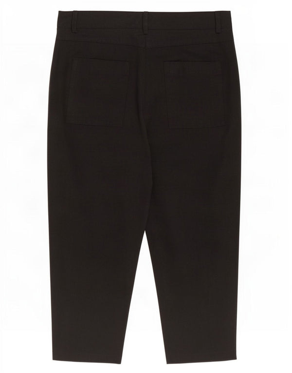 Calça feminina cortada de cintura alta Marks & Spencer UK 12 médio W30 L24 Bla