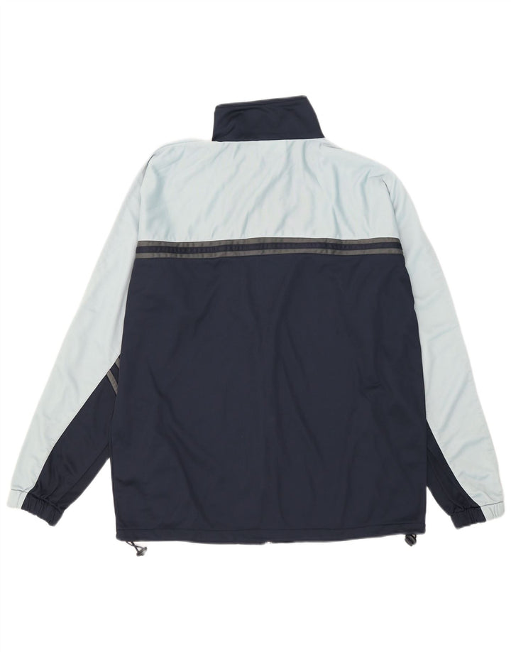 Asics Mens Tracksuit Top Jacket Grande Azul Colourblock Poliéster