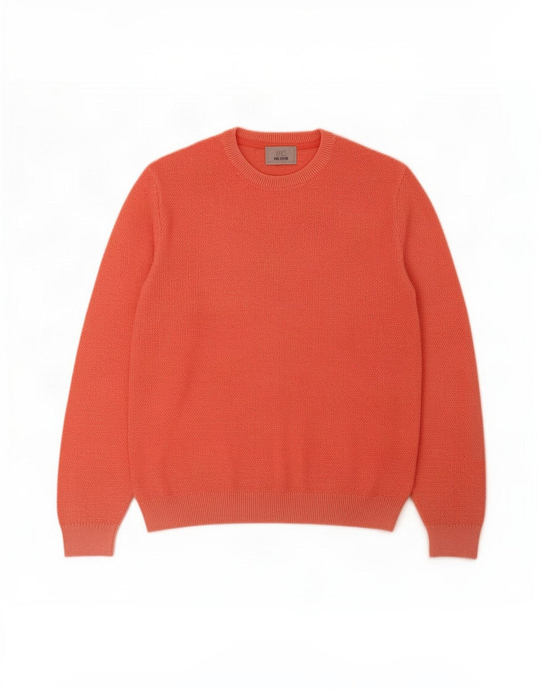 Suéter masculino Marks & Spencer com gola redonda e algodão laranja médio