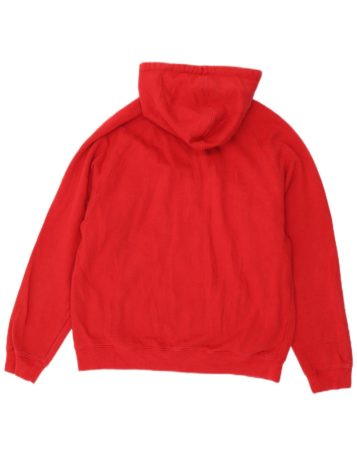 Suéter masculino Fila com capuz e zíper médio vermelho algodão colorblock