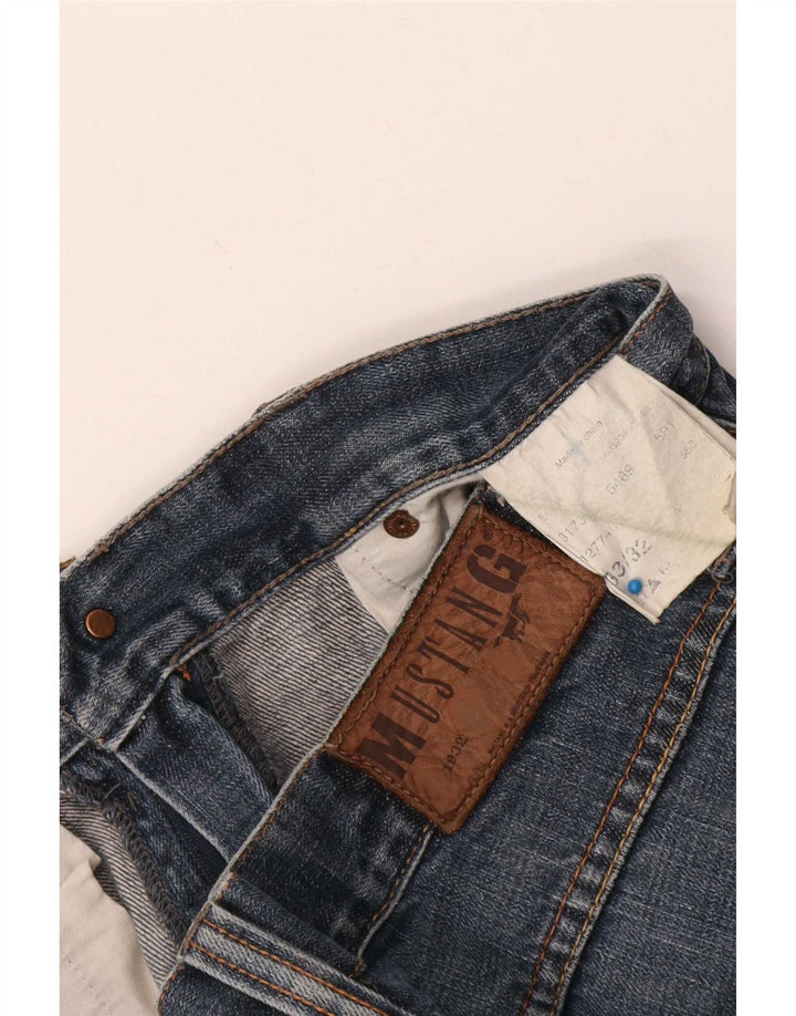 Jeans Mustang masculino de perna larga W33 L32 algodão azul marinho