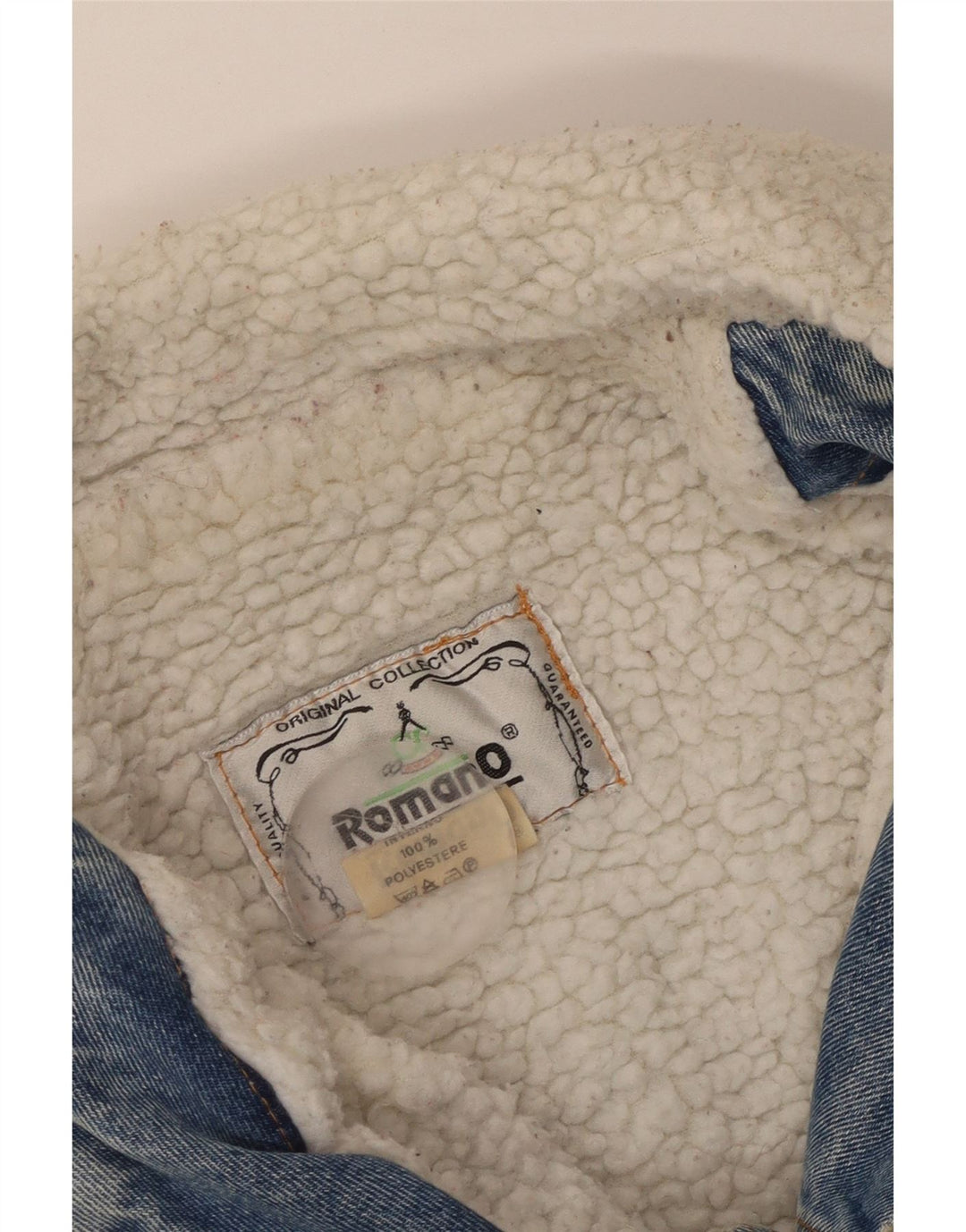 Jaqueta jeans masculina Sherpa Romano UK 42 XL azul poliéster