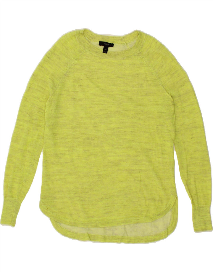 J. CREW Womens Boat Neck Jumper Sweater UK 2 2XS Yellow Cotton Vintage J. Crew and Second-Hand J. Crew from Messina Hembry 