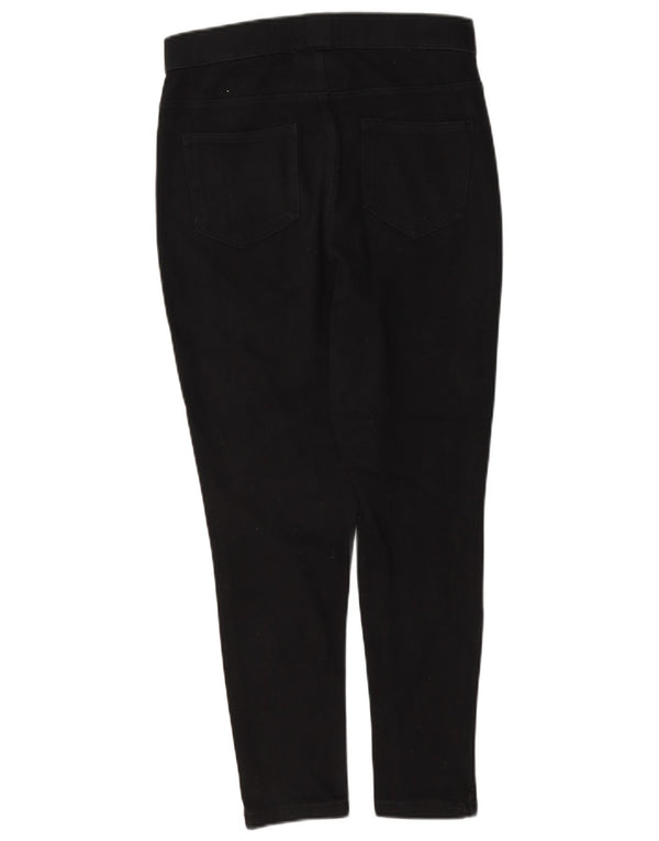 Calça Jeans Marks & Spencer Feminina Crop Jegging Reino Unido 10 Pequeno W27 L24 Algodão Preto