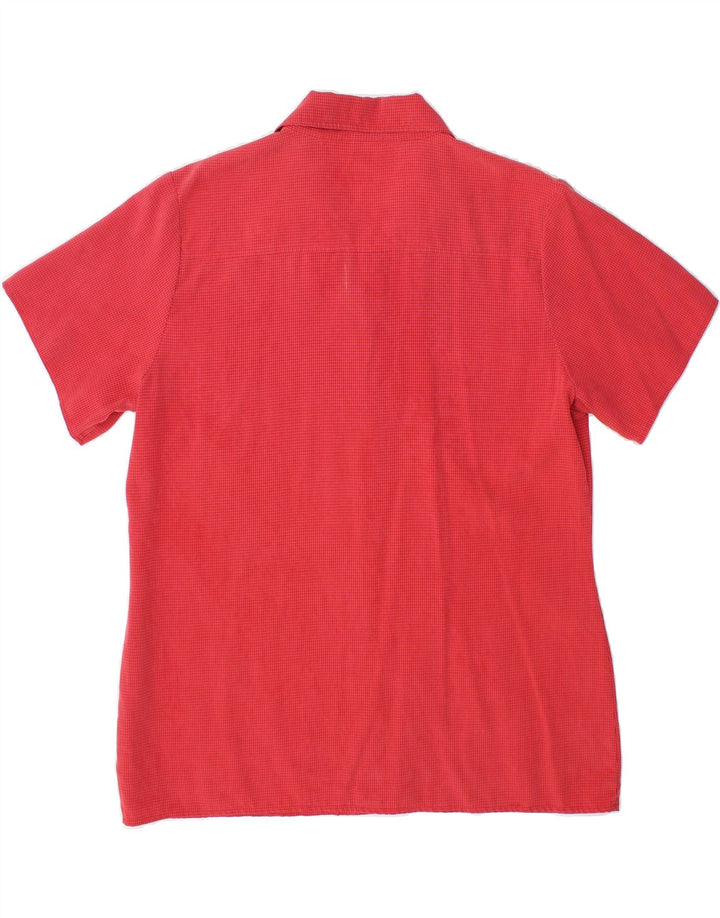 NEW FAST Womens Short Sleeve Shirt EU 44 XL Red Check Viscose Vintage New Fast and Second-Hand New Fast from Messina Hembry 
