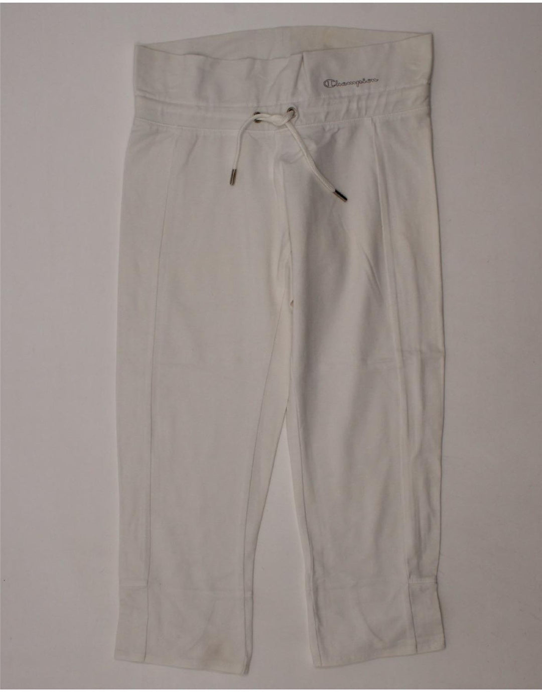 CHAMPION Womens Capri Tracksuit Trousers UK 4 XS  White Cotton Vintage Champion and Second-Hand Champion from Messina Hembry 