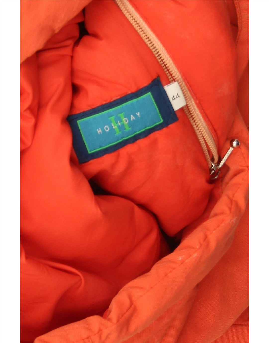 HOLIDAY Womens Hooded Padded Jacket EU 44 XL Orange Nylon Vintage Holiday and Second-Hand Holiday from Messina Hembry 