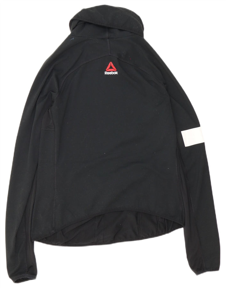 Reebok Womens Tracksuit Top Jacket UK 12/14 Médio Preto Colorblock