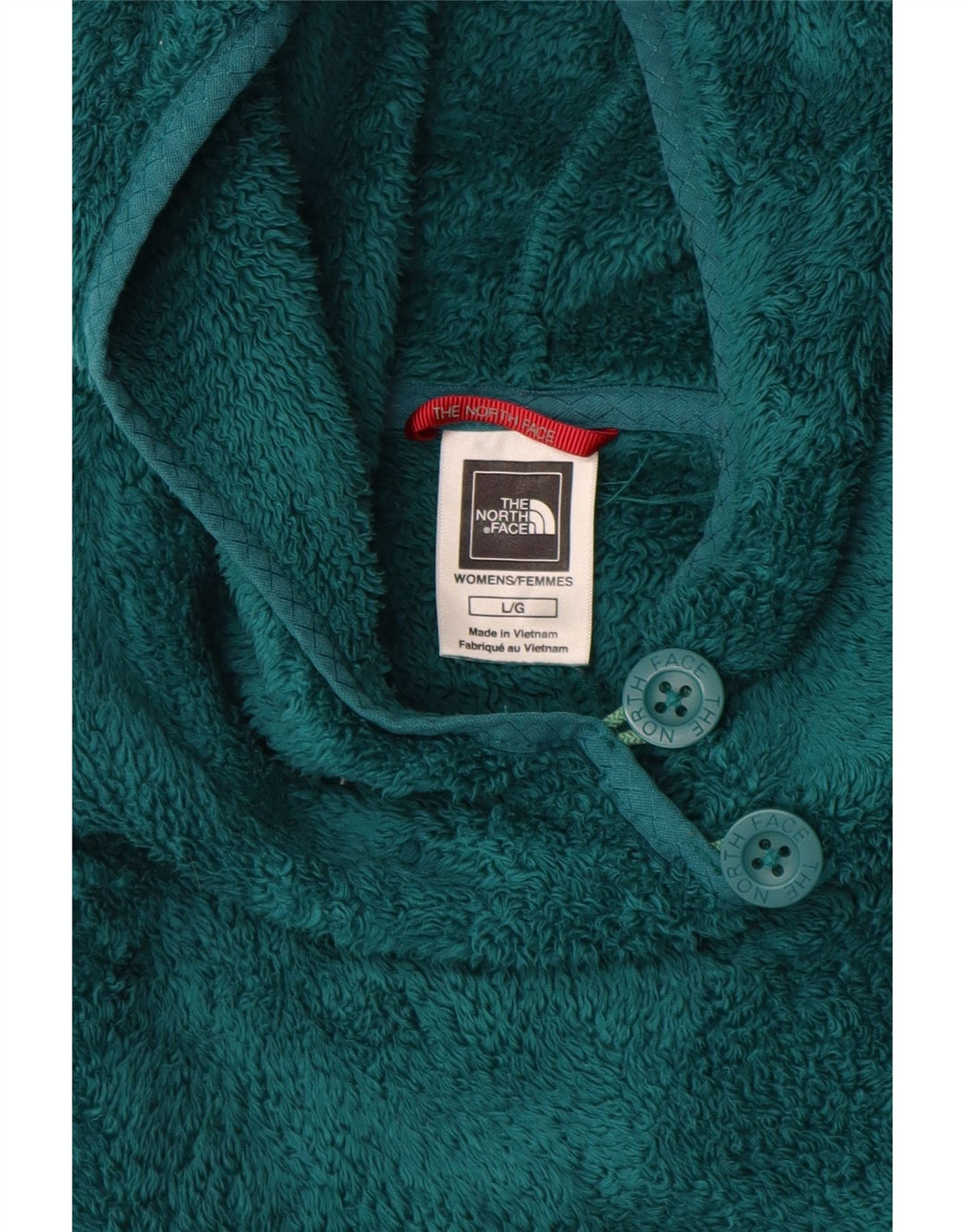 Jumper de lã com capuz feminino THE NORTH FACE Reino Unido 14 grande poliéster verde