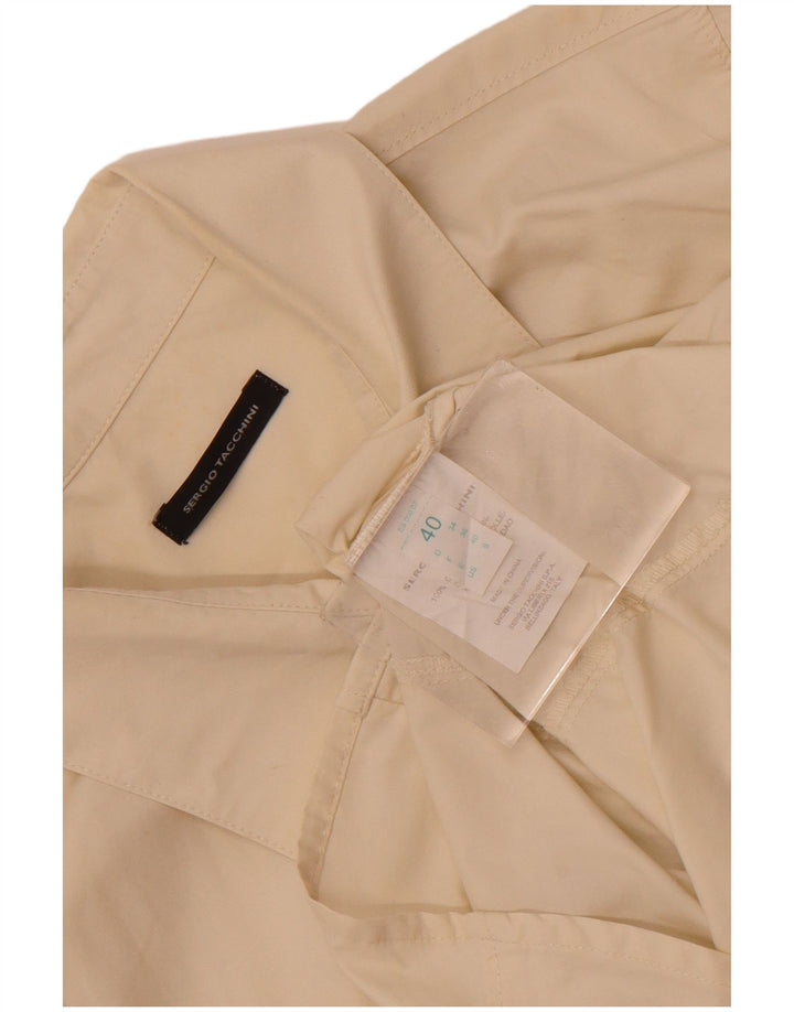 Camisa feminina Sergio Tacchini IT 40 pequena algodão branco