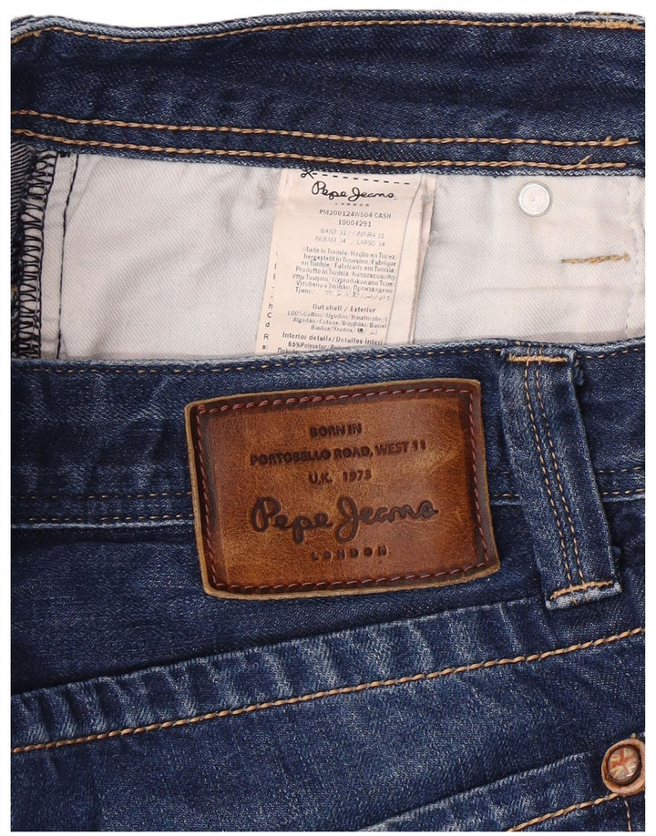PEPE JEANS Jeans masculino regular fit slim W31 L30 azul algodão