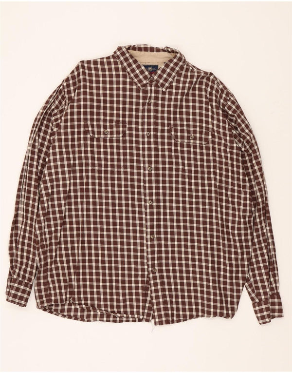 Camisa masculina de flanela Wrangler XL marrom xadrez algodão