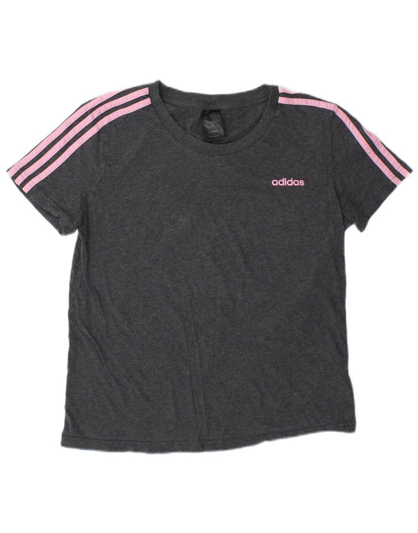 Camiseta feminina Adidas UK 16/18 grande algodão cinza