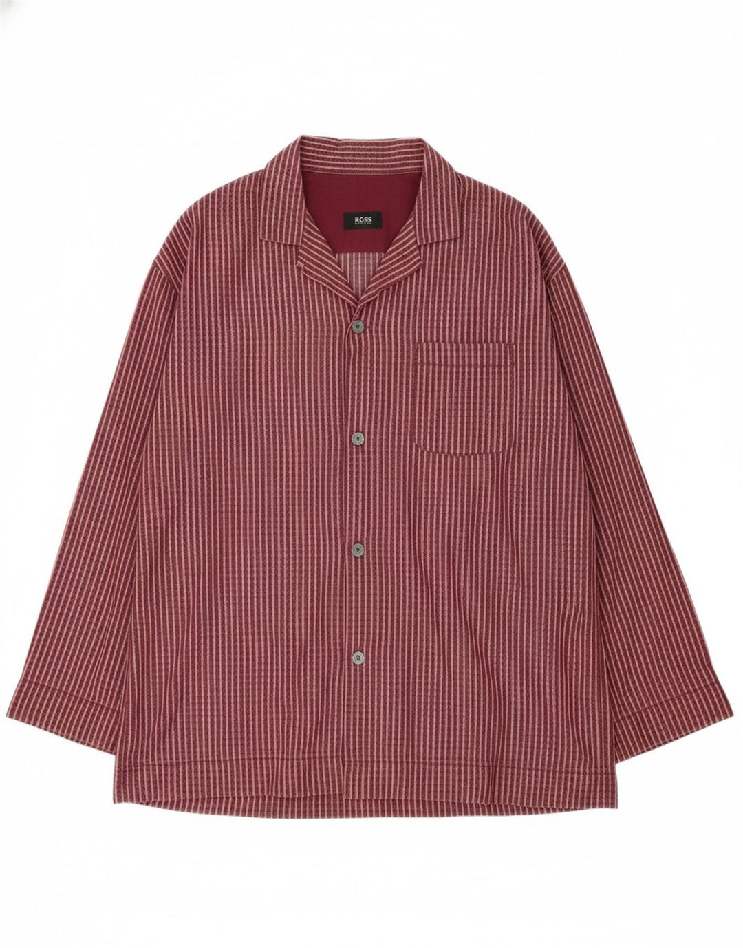 Camisa masculina HUGO BOSS grande algodão xadrez Borgonha