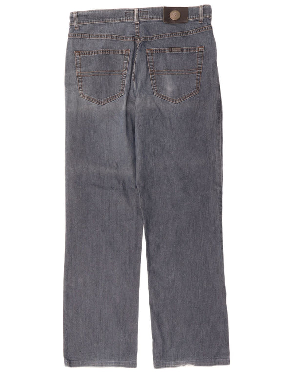 Trussardi Mens Straight Jeans IT 49 Médio W33 L30 Azul Algodão