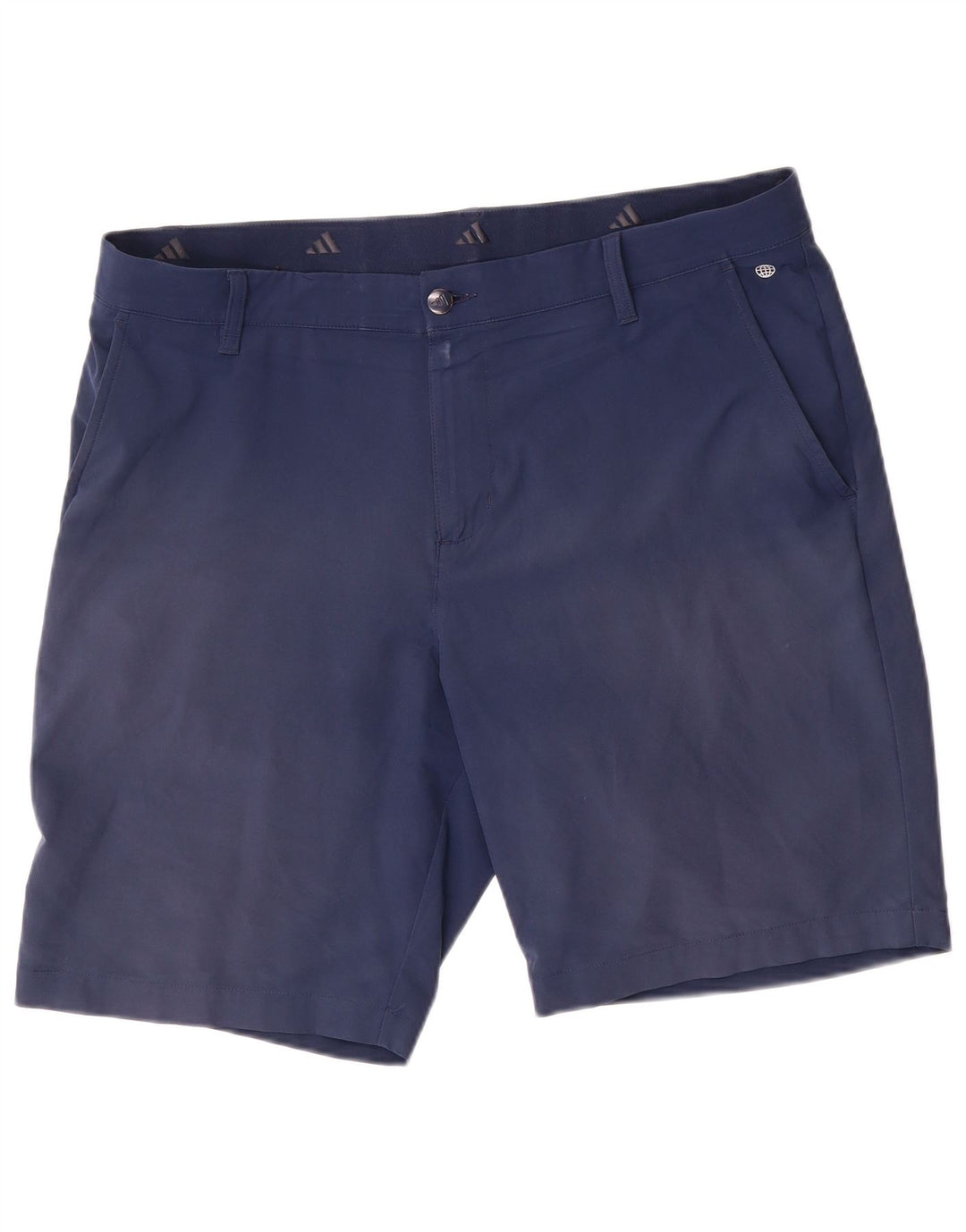 Adidas Mens Chino Shorts W34 Grande Poliéster Azul Marinho