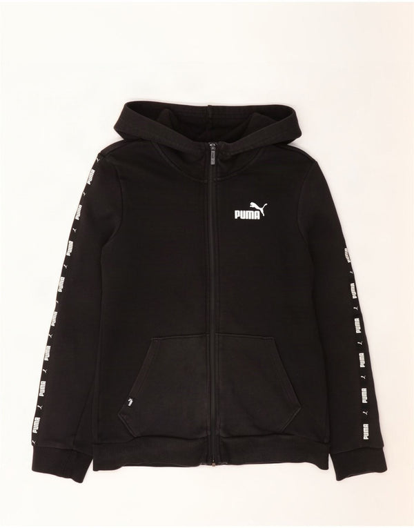 Suéter feminino Puma com capuz e zíper gráfico grande Reino Unido 10 pequeno preto