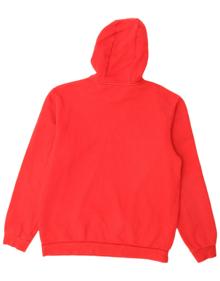 Adidas Mens Hoodie Jumper Médio Algodão Vermelho