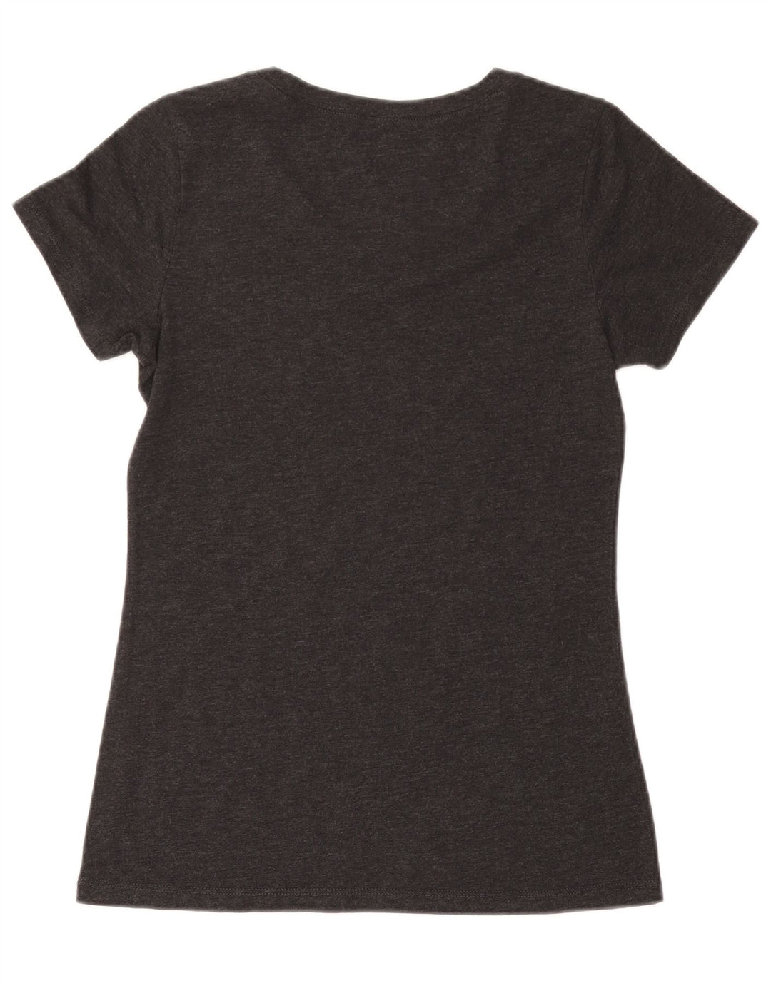 Camiseta feminina EDDIE BAUER com estampa gráfica UK 12 poliéster cinza médio