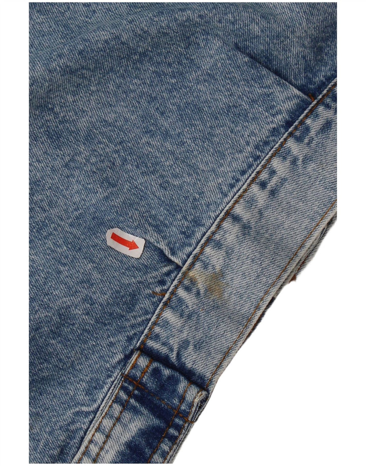 Jaqueta jeans feminina vintage Reino Unido 12 algodão azul médio