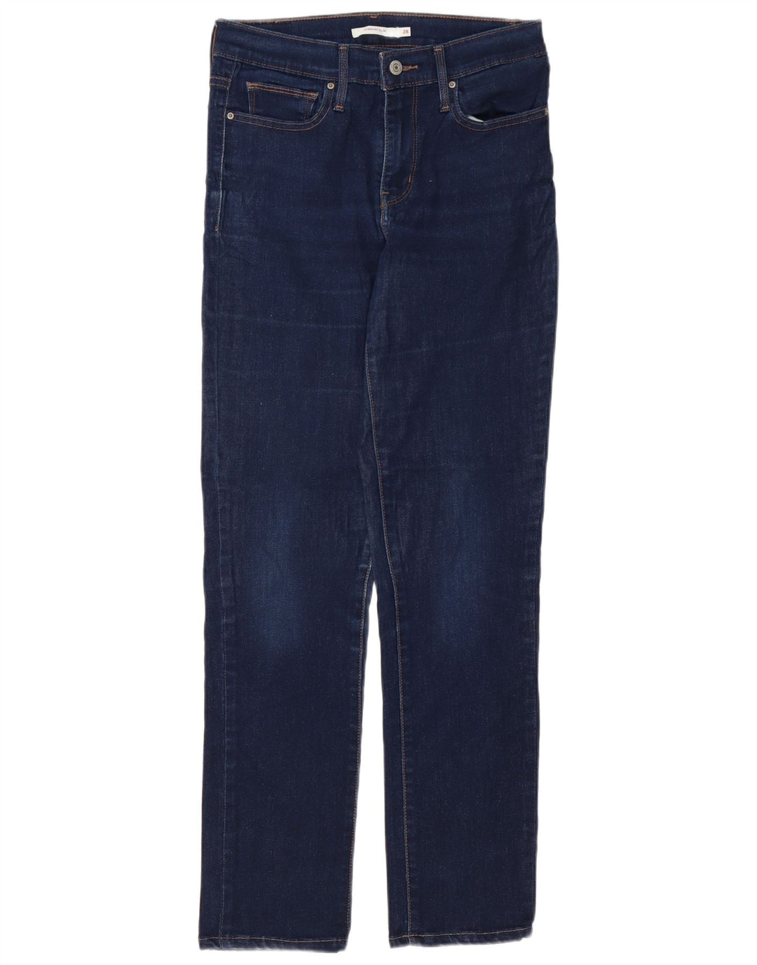 LEVI'S Jeans feminino slim slim W28 L30 algodão azul