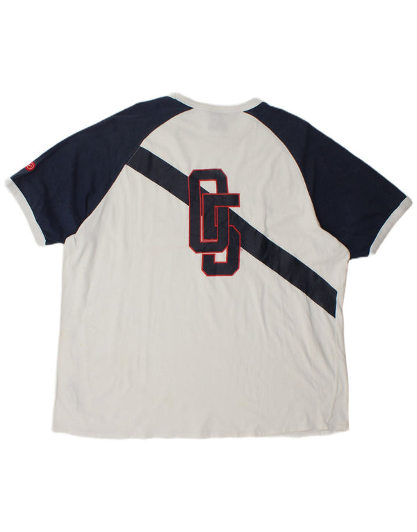 Camiseta gráfica masculina Nike Top UK 40/42 2XL branco colorblock algodão