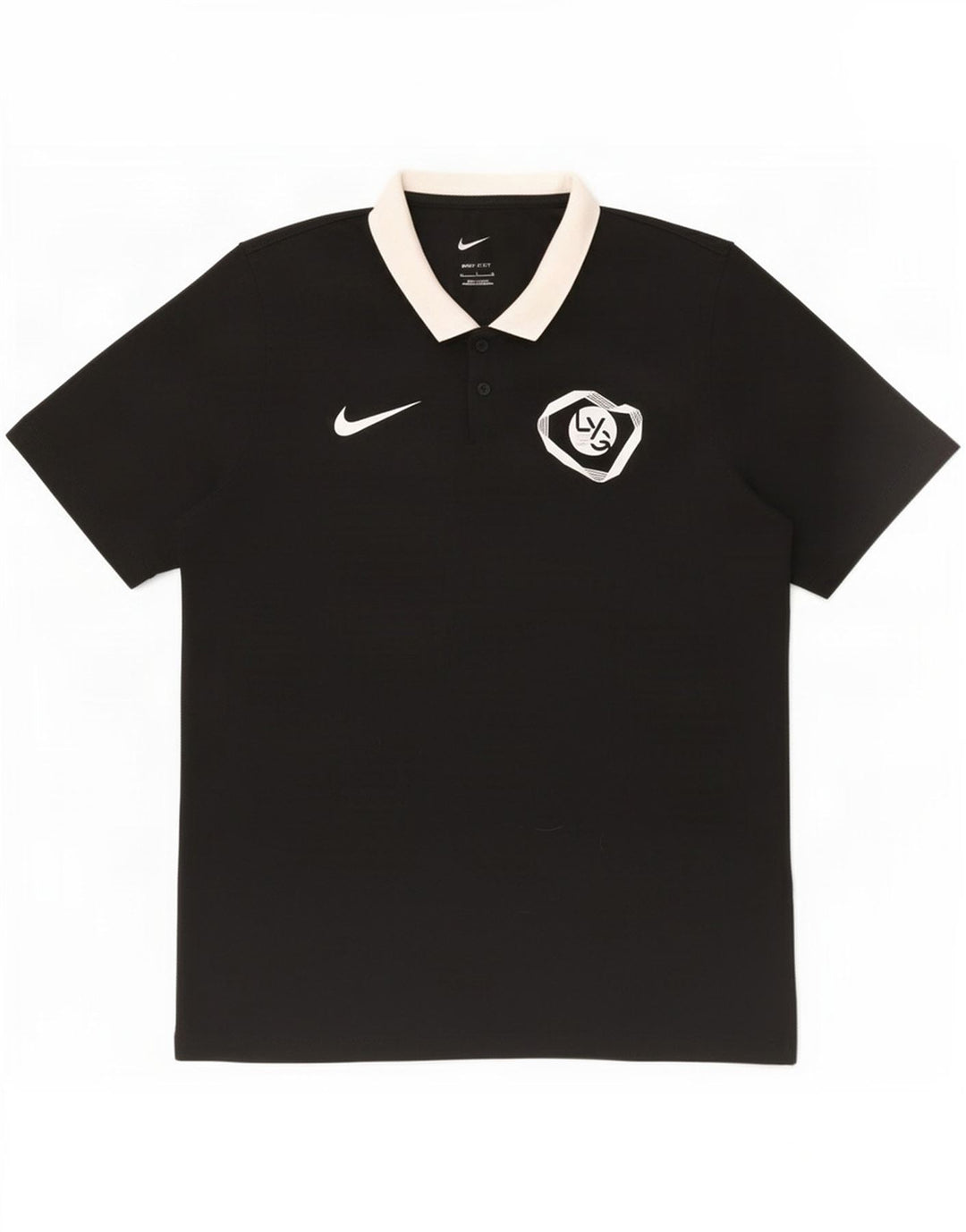 Camisa polo masculina Nike Dri Fit Graphic média preta poliéster