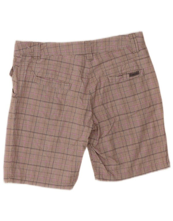 Shorts casual feminino Brugi IT 42 médio W30 cinza xadrez